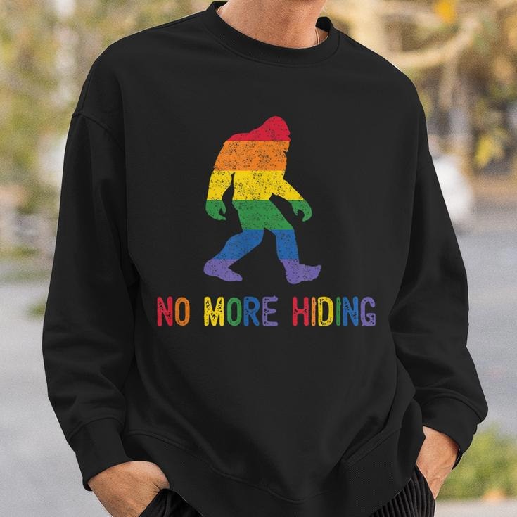 Gay Pride Support - Sasquatch No More Hiding - Lgbtq Ally Sweatshirt Gifts for Him