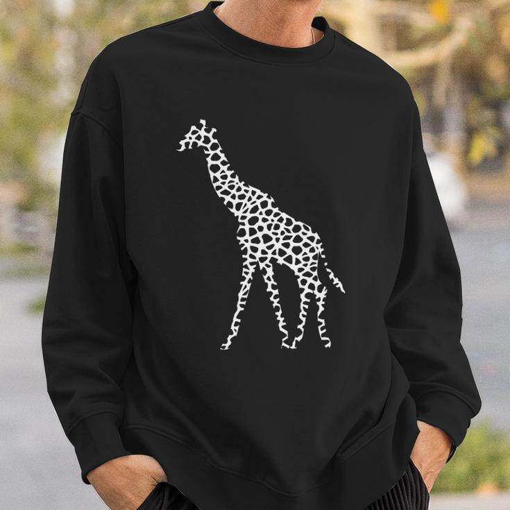 Giraffe White Pattern Graphic Animal Print Sweatshirt Gifts for Him