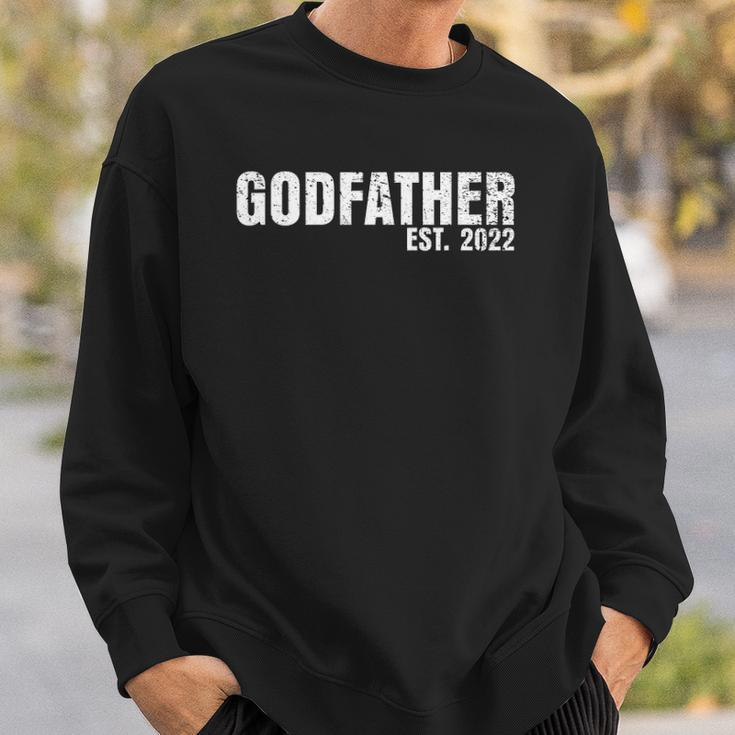 Godfather Est 2022 Fathers Day God Dad Announcement Reveal Sweatshirt Gifts for Him
