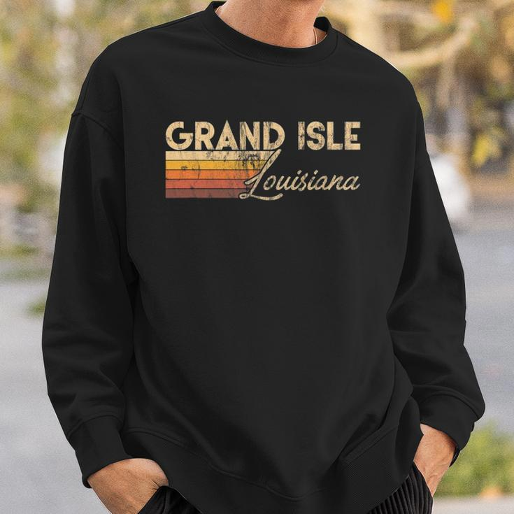 Grand Isle Louisiana Vintage Retro Sweatshirt Gifts for Him