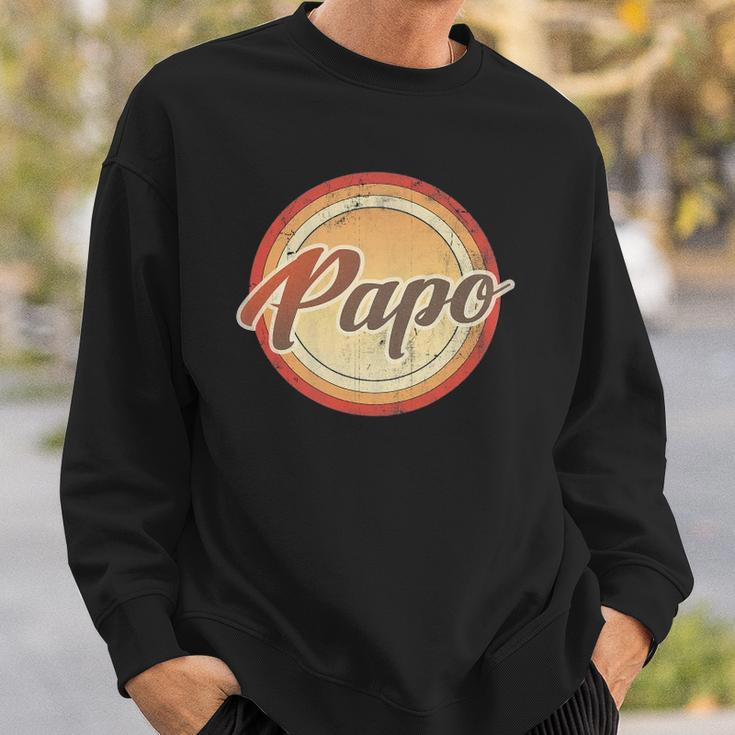 Graphic 365 Papo Vintage Retro Fathers Day Funny Men Gift Sweatshirt Gifts for Him