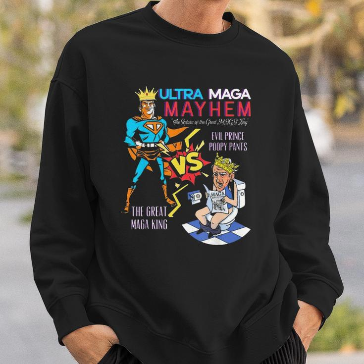 Great Maga King Donald Trump Biden Usa Ultra Maga Super Mega Mayhem Sweatshirt Gifts for Him