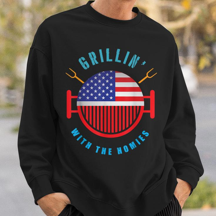 Grillin Dad Grilling4Th Of July Independence Sweatshirt Gifts for Him