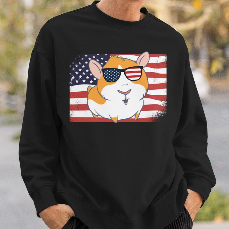 Guinea Pig Dad & Mom American Flag 4Th Of July Usa Funny Sweatshirt Gifts for Him