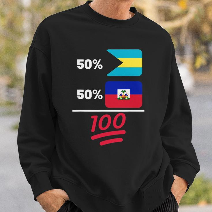 Haitian Plus Bahamian Mix Flag Heritage Sweatshirt Gifts for Him