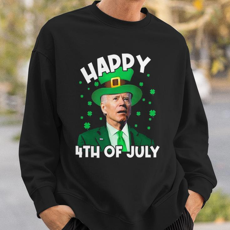 Happy 4Th Of July Biden Leprechaun Shamrock St Patricks Day Sweatshirt Gifts for Him