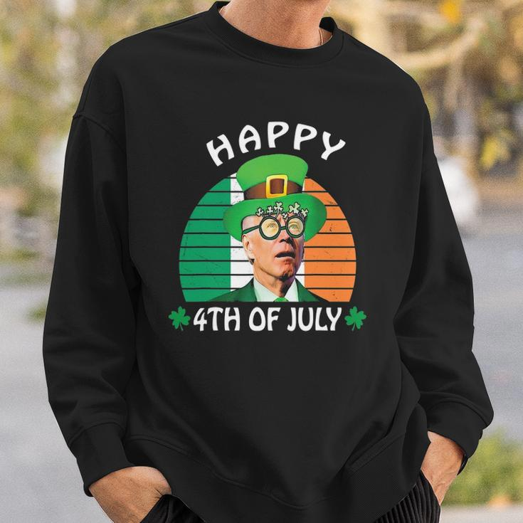 Happy 4Th Of July Joe Biden Leprechaun St Patricks Day Sweatshirt Gifts for Him