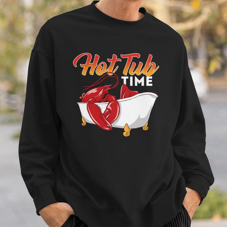Hot Tub Time - Funny Lobster Shrimps Crawfish Crab Seafood Sweatshirt Gifts for Him