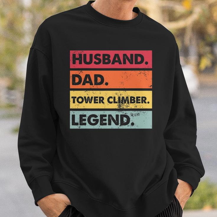 Husband Dad Tower Climber Funny Tower Climbing Father Mens Sweatshirt Gifts for Him