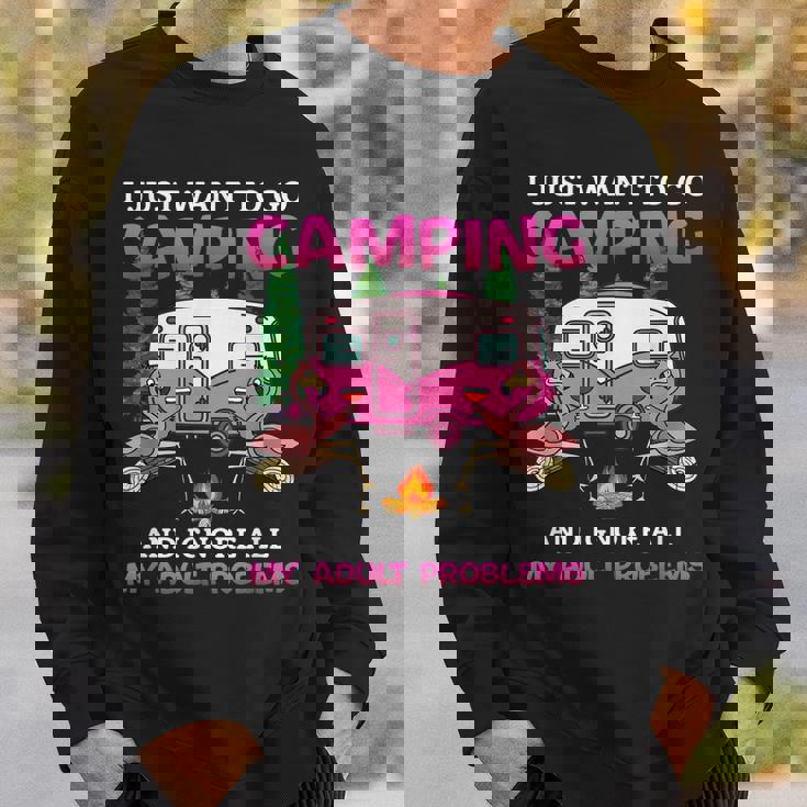 I Just Want To Go Camping Flamingo Camping Sweatshirt Gifts for Him I Just Want To Go Camping Flamingo Camping Sweatshirt Gifts for Him