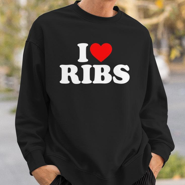 I Love Ribs I Heart Ribs Food Lover Sweatshirt Gifts for Him