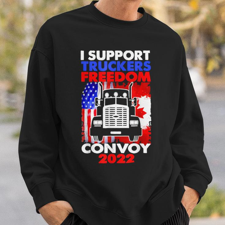 I Support Truckers Freedom Convoy 2022 V3 Sweatshirt Gifts for Him