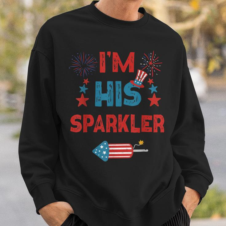 Im His Sparkler 4Th Of July Fireworks Matching Couples Sweatshirt Gifts for Him
