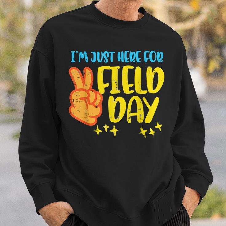Im Just Here For Day Field Peace Sign Funny Boys Girls Kids Sweatshirt Gifts for Him