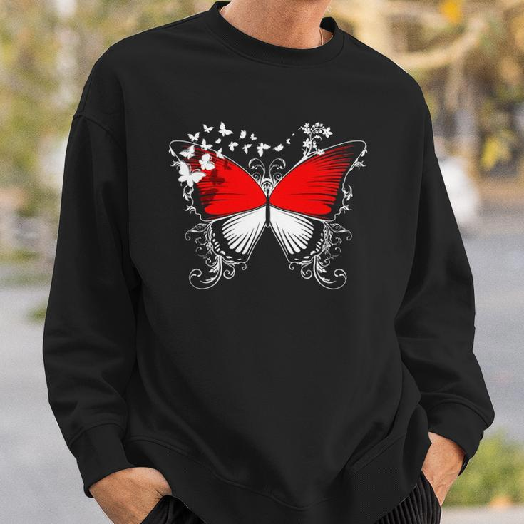 Indonesia Flag Indonesian Butterfly Lover Gift Sweatshirt Gifts for Him