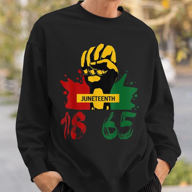Junenth 18 65 African American Power Sweatshirt Gifts for Him