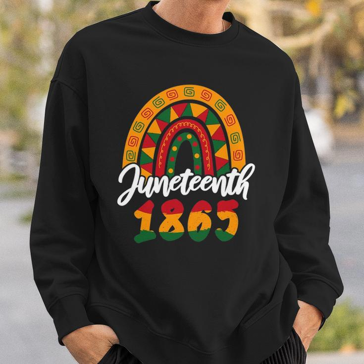 Juneteenth 1865 Rainbow Texas African American Black Women Sweatshirt Gifts for Him