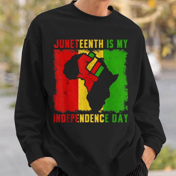 Juneteenth Is My Independence Day 4Th July Black Afro Flag Sweatshirt Gifts for Him