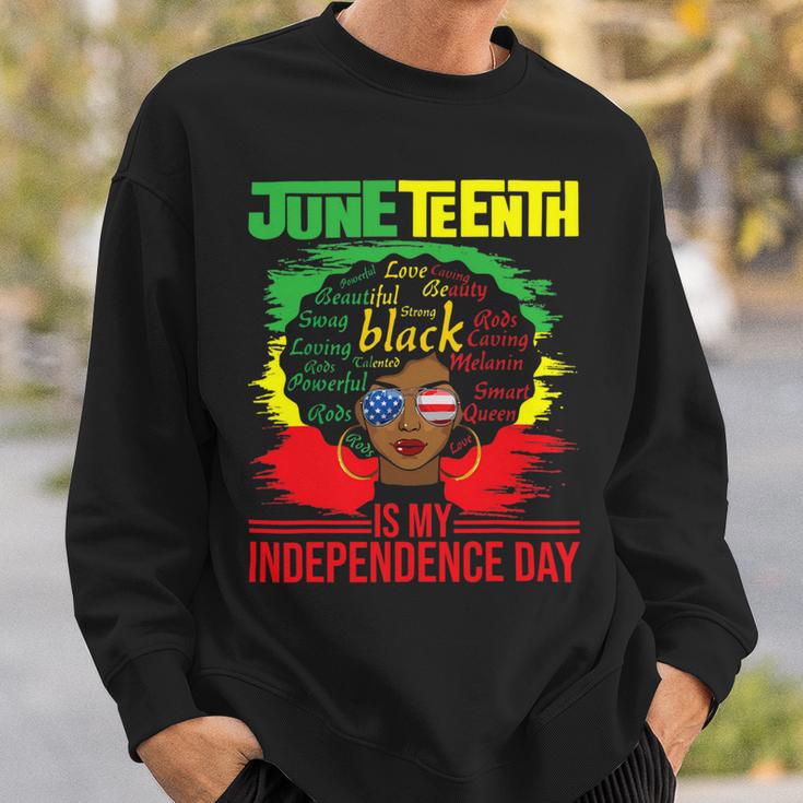 Juneteenth Is My Independence Day African Flag Black History Sweatshirt Gifts for Him