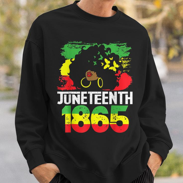 Juneteenth Is My Independence Day Black Women Freedom 1865 Sweatshirt Gifts for Him