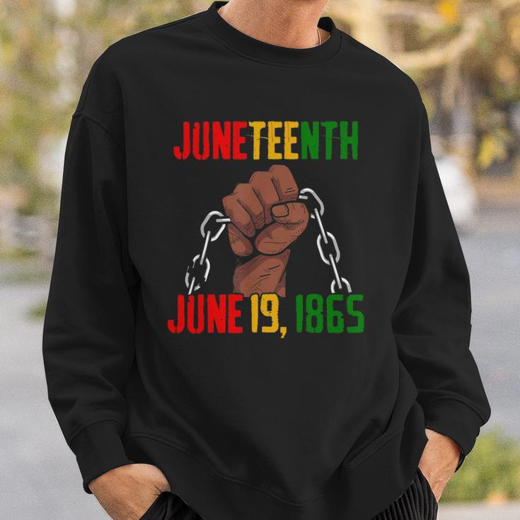 Juneteenth June 19Th 1865 Juneteenth Black Freedom Day Flag Sweatshirt Gifts for Him