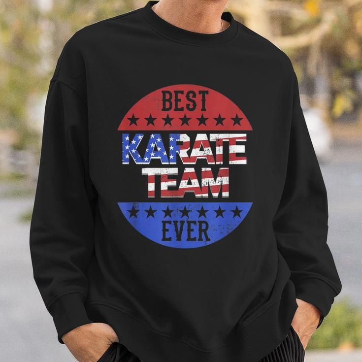 Karate Team Independence Day Patriotic Karateka Usa Flag Sweatshirt Gifts for Him