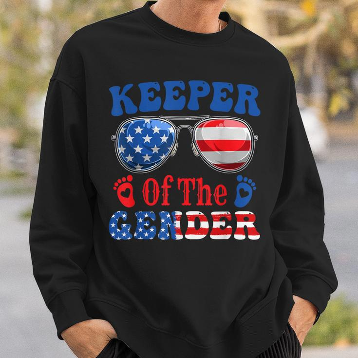 Keeper Of The Gender 4Th Of July Baby Gender Reveal Sweatshirt Gifts for Him