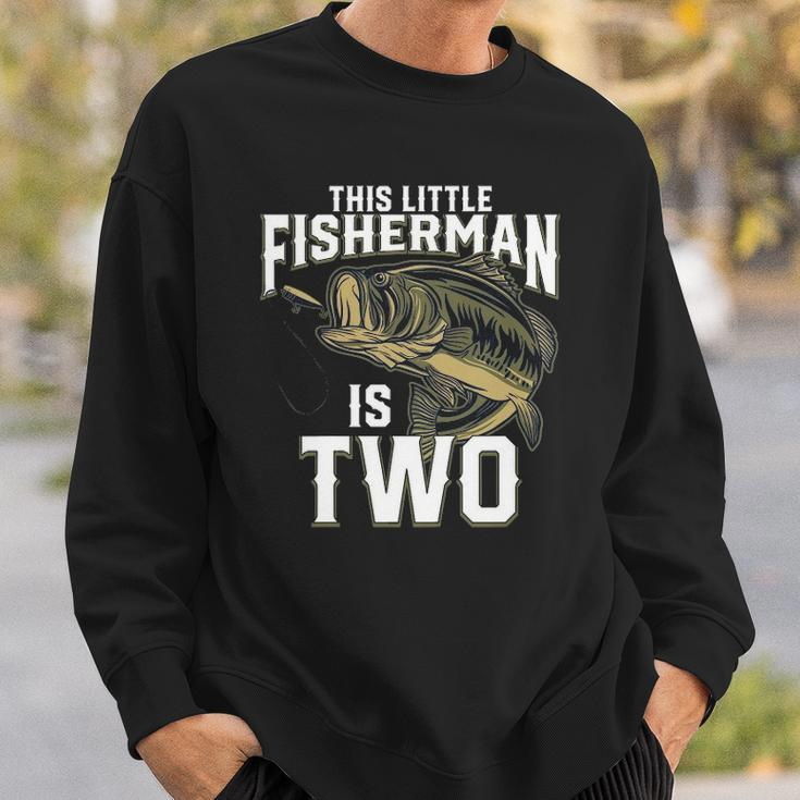 Kids 2 Years Old Fishing Birthday Party Fisherman 2Nd Gift For Boy Sweatshirt Gifts for Him