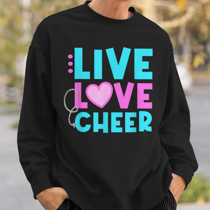 Live Love Cheer Funny Cheerleading Lover Quote Cheerleader V2 Sweatshirt Gifts for Him