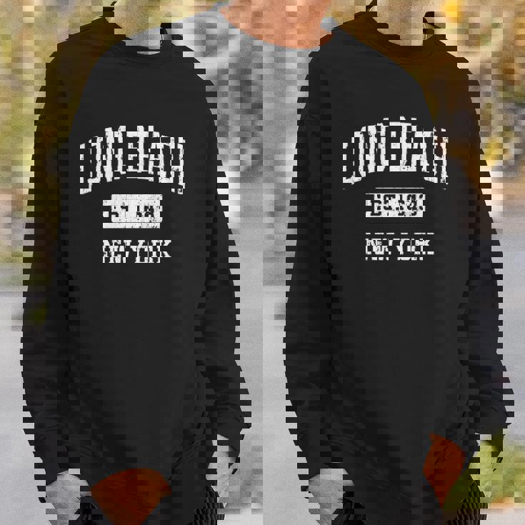 Long Beach New York Ny Vintage Established Sports Design Sweatshirt Gifts for Him