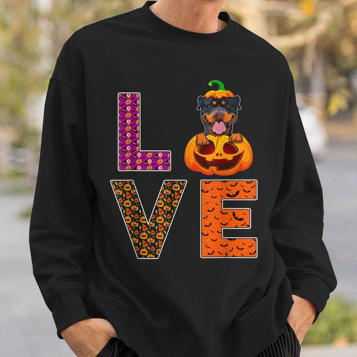 Love Rottweiler Halloween Costume Funny Dog Lover Sweatshirt Gifts for Him