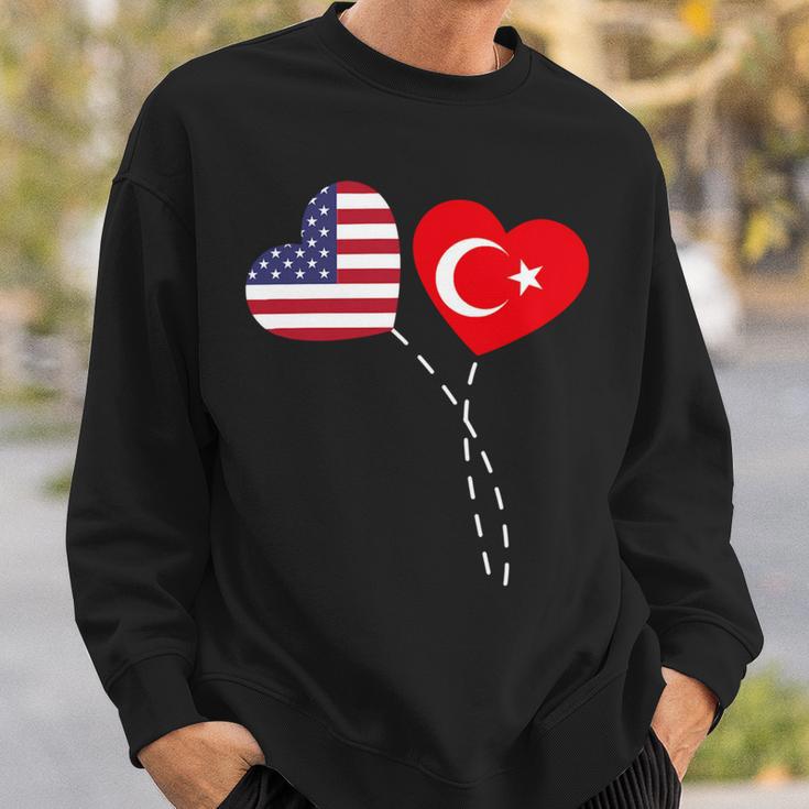 Loving Usa Turkey Flag Heart Turkish 13 Shirt Sweatshirt Gifts for Him