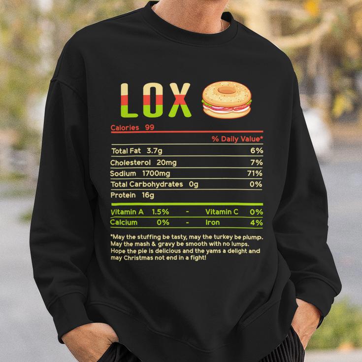 Lox Nutrition Facts Funny Christmas 12 Shirt Sweatshirt Gifts for Him