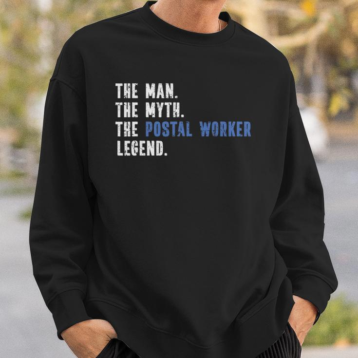 Man Myth Postal Worker Legend Mail Post Funny Sweatshirt Gifts for Him