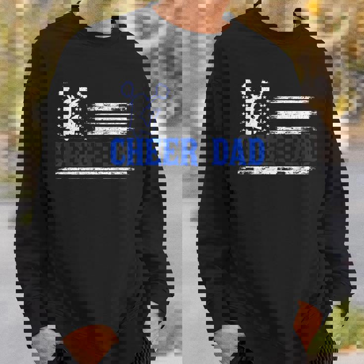 Mens American Us Flag Cheer Dad For Men Funny Fathers Day Sweatshirt Gifts for Him