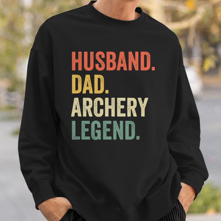 Mens Funny Archer Husband Dad Archery Legend Vintage Sweatshirt Gifts for Him