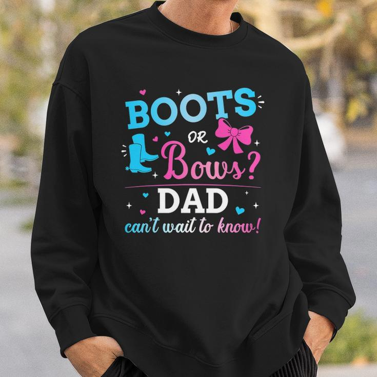 Mens Gender Reveal Boots Or Bows Dad Matching Baby Party Sweatshirt Gifts for Him