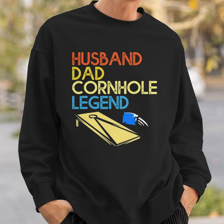 Mens Husband Dad Cornhole Legend Sweatshirt Gifts for Him