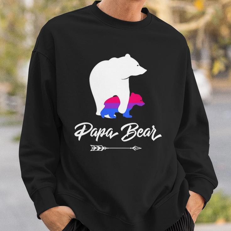 Mens Papa Bear Lgbt Straight Ally Bisexual Sweatshirt Gifts for Him