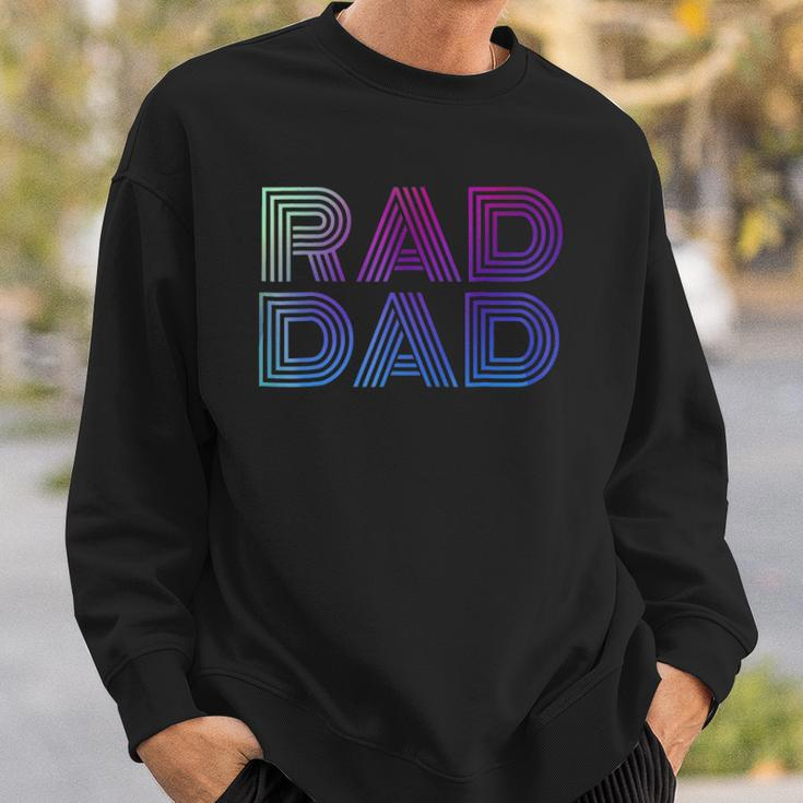 Mens Rad Dad 1980S Retro Fathers Day Sweatshirt Gifts for Him