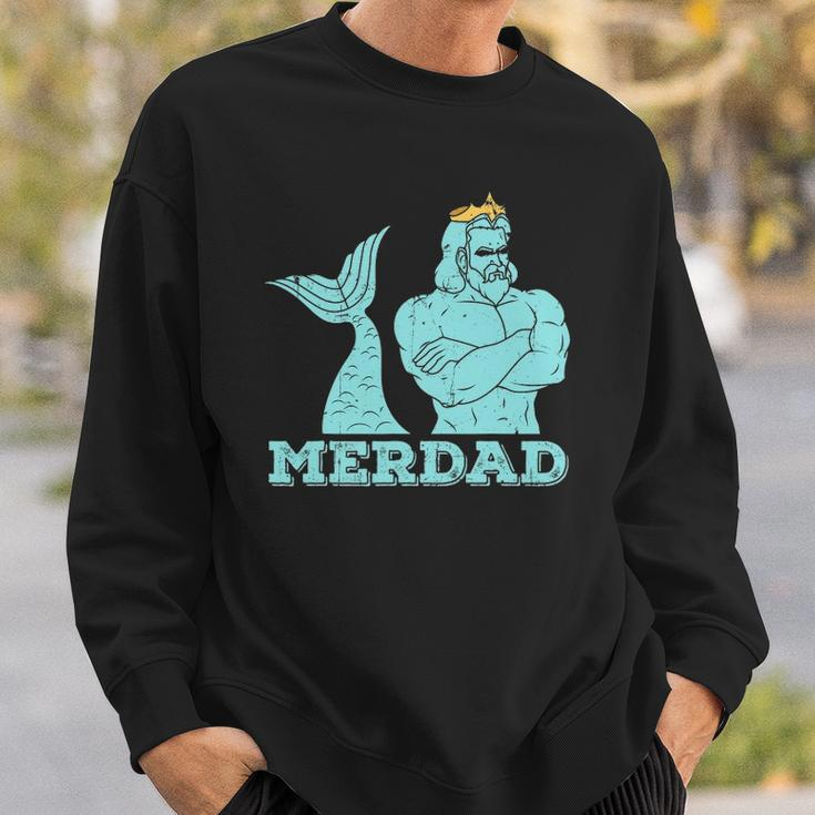 Merdad Security Merman Mermaids Daddy Fathers Day Dad Sweatshirt Gifts for Him