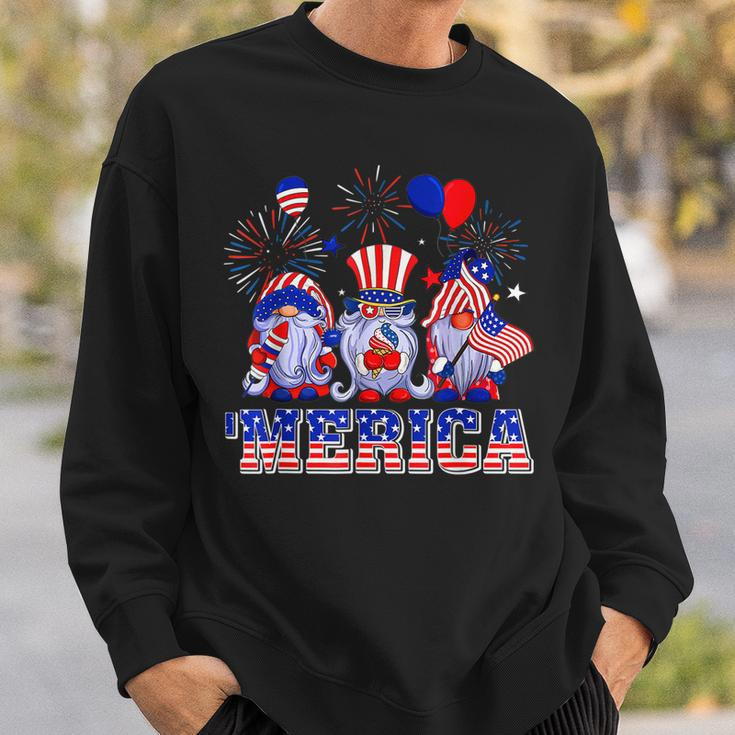 Merica Gnomes Happy 4Th Of July Us Flag Independence Day Sweatshirt Gifts for Him