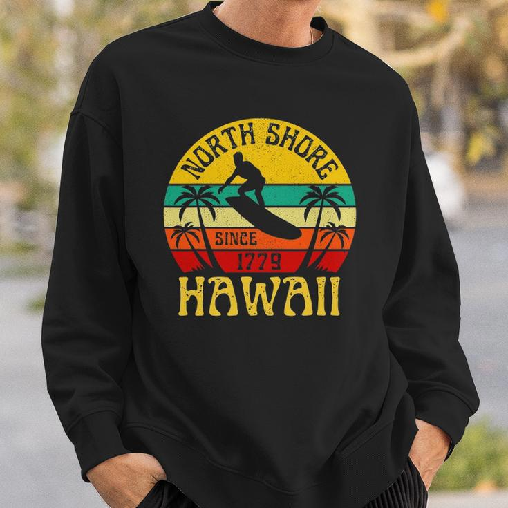 North Shore Beach Hawaii Surfing Surfer Ocean Vintage Sweatshirt Gifts for Him