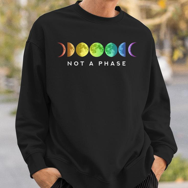 Not A Phase Moon Lgbt Gay Pride Sweatshirt Gifts for Him