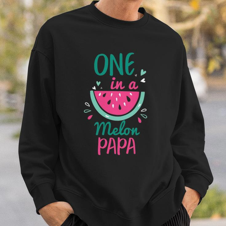 One In A Melon Papa Watermelon Family Matching Sweatshirt Gifts for Him