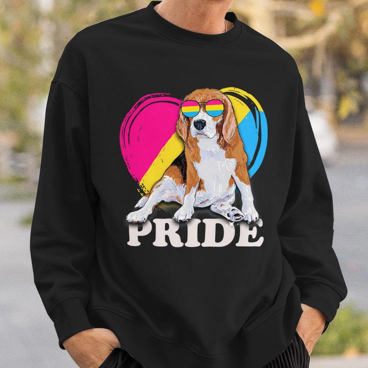 Pansexual Beagle Rainbow Heart Pride Lgbt Dog Lover 56 Beagle Dog Sweatshirt Gifts for Him