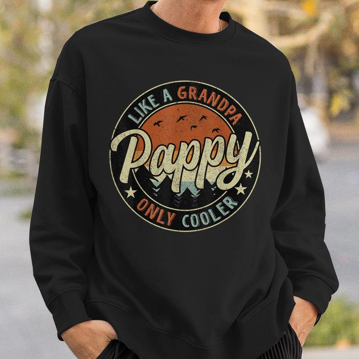 Pappy Like A Grandpa Only Cooler Vintage Retro Fathers Day Sweatshirt Gifts for Him