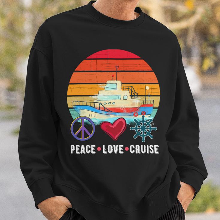 Peace Love Cruising Family Cruise Vacation Matching Gift V2 Sweatshirt Gifts for Him