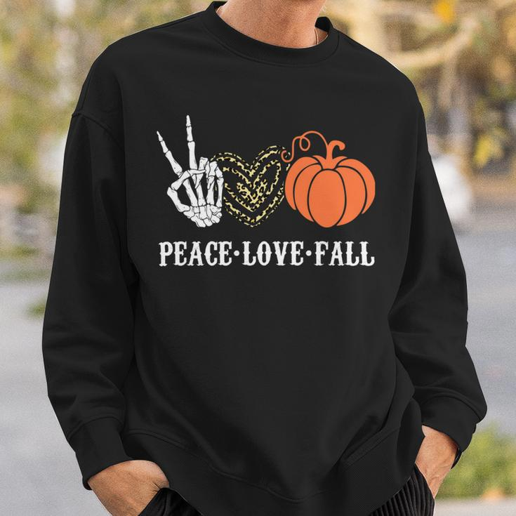 Peace Love Fall Peace Love Pumpkin Sweatshirt Gifts for Him