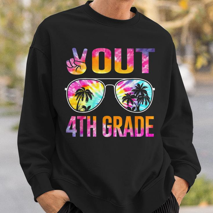 Peace Out 4Th Grade Tie Dye Graduation Last Day Of School Sweatshirt Gifts for Him